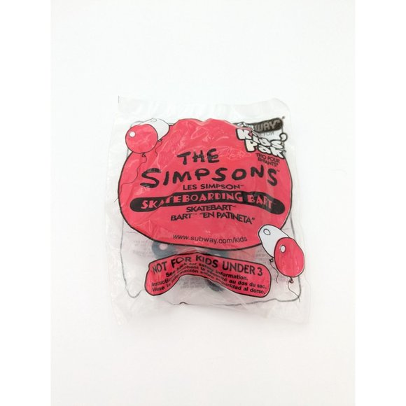 SUBWAY Kids Pak Meal The Simpsons Toys 1997 Set Of 2 - Picture 5 of 5